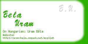 bela uram business card
